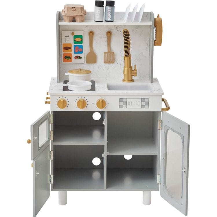 Little Chef Memphis Play Kitchen - Gray/Gold - Image 5