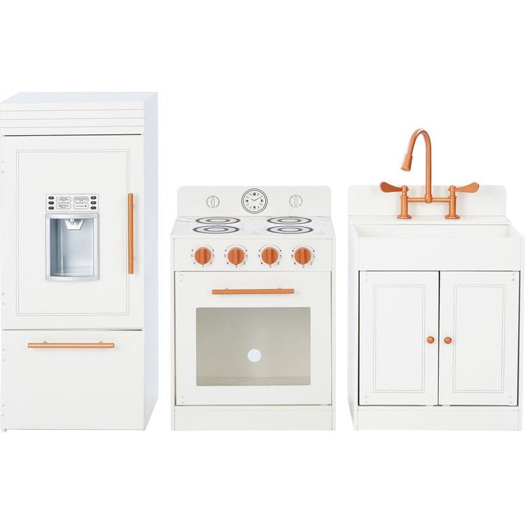 Little Chef Paris Complete Kitchen Playset - White/Rose Gold - Image 3