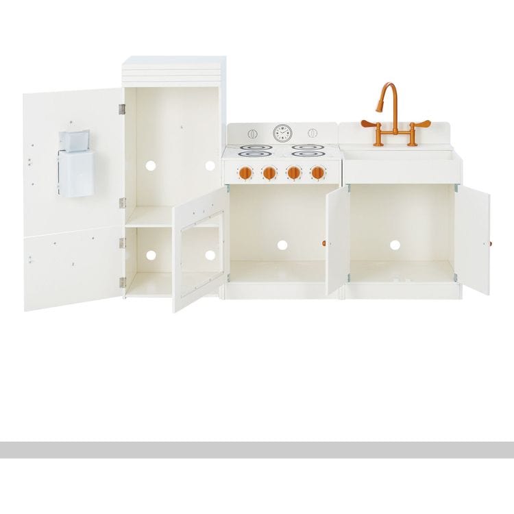 Little Chef Paris Complete Kitchen Playset - White/Rose Gold - Image 4