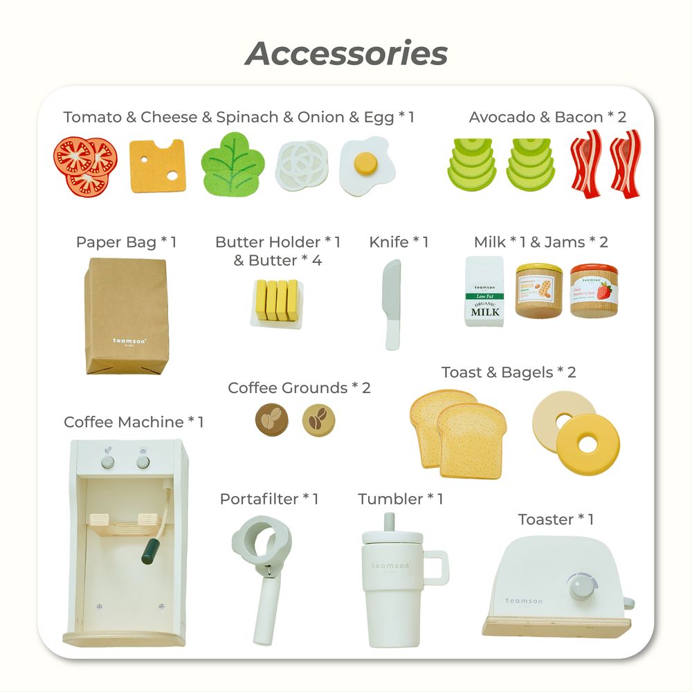 Little Chef Santa Barbara Wooden Healthy Breakfast to Go - Image 7