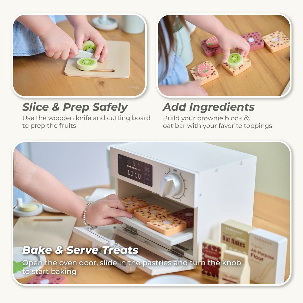 Little Chef Santa Barbara Wooden Healthy Dessert Set with 27 Accessories - Image 4