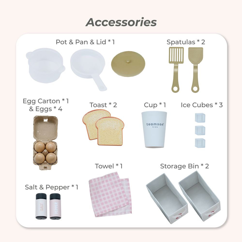 Alternative view of Little Chef Savannah Wooden Play Kitchen with 3 Modular Pieces - Pink