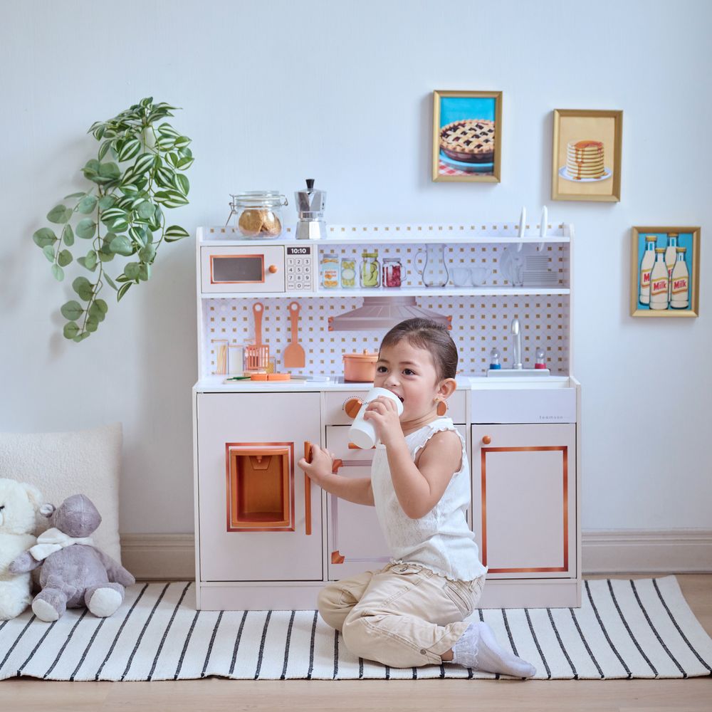 Alternative view of Little Chef St. Louis Wooden Play Kitchen with Sink & Ice Dispenser - Pink