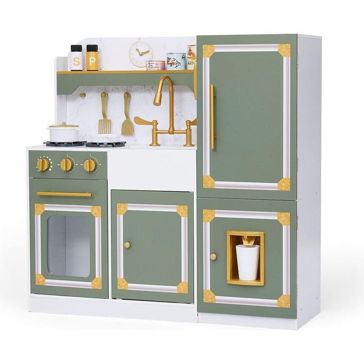 Little Chef Versailles Deluxe Play Kitchen - Olive Green - Image 2
