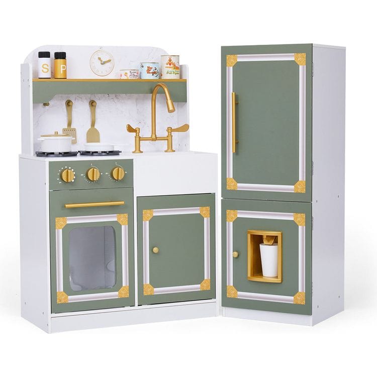 Little Chef Versailles Deluxe Play Kitchen - Olive Green - Image 3