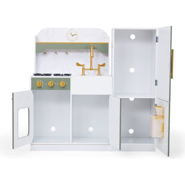 Little Chef Versailles Deluxe Play Kitchen - Olive Green - Image 4