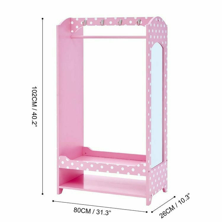 Little Princess Bella Clothing Rack with Storage - Pink - Image 8