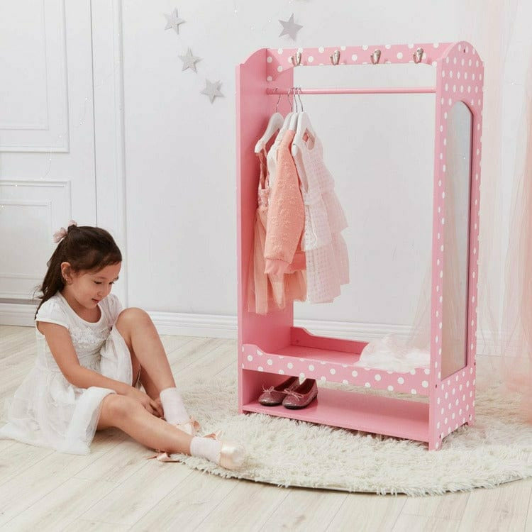Little Princess Bella Clothing Rack with Storage - Pink - Image 4
