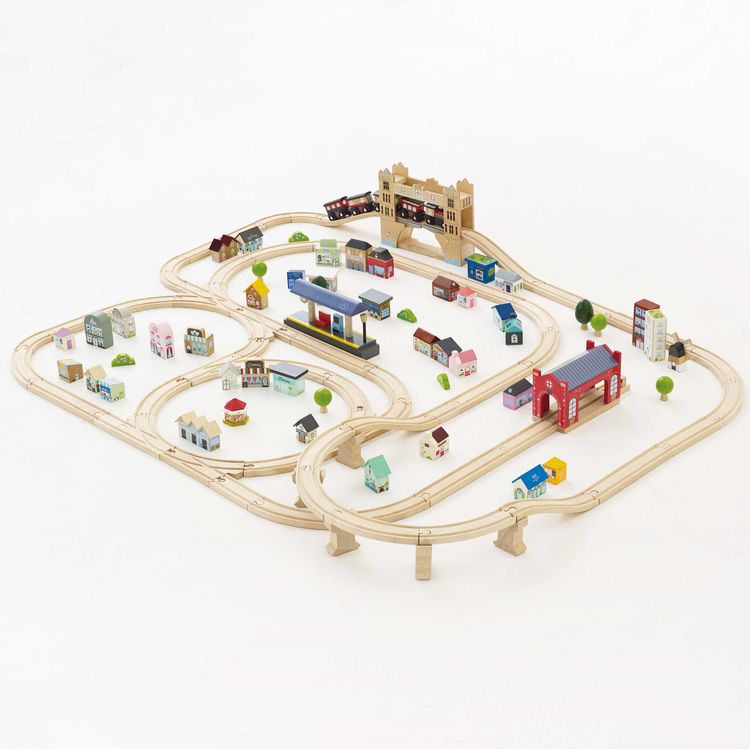 London Wood Train Set – 120 Pieces - Image 3