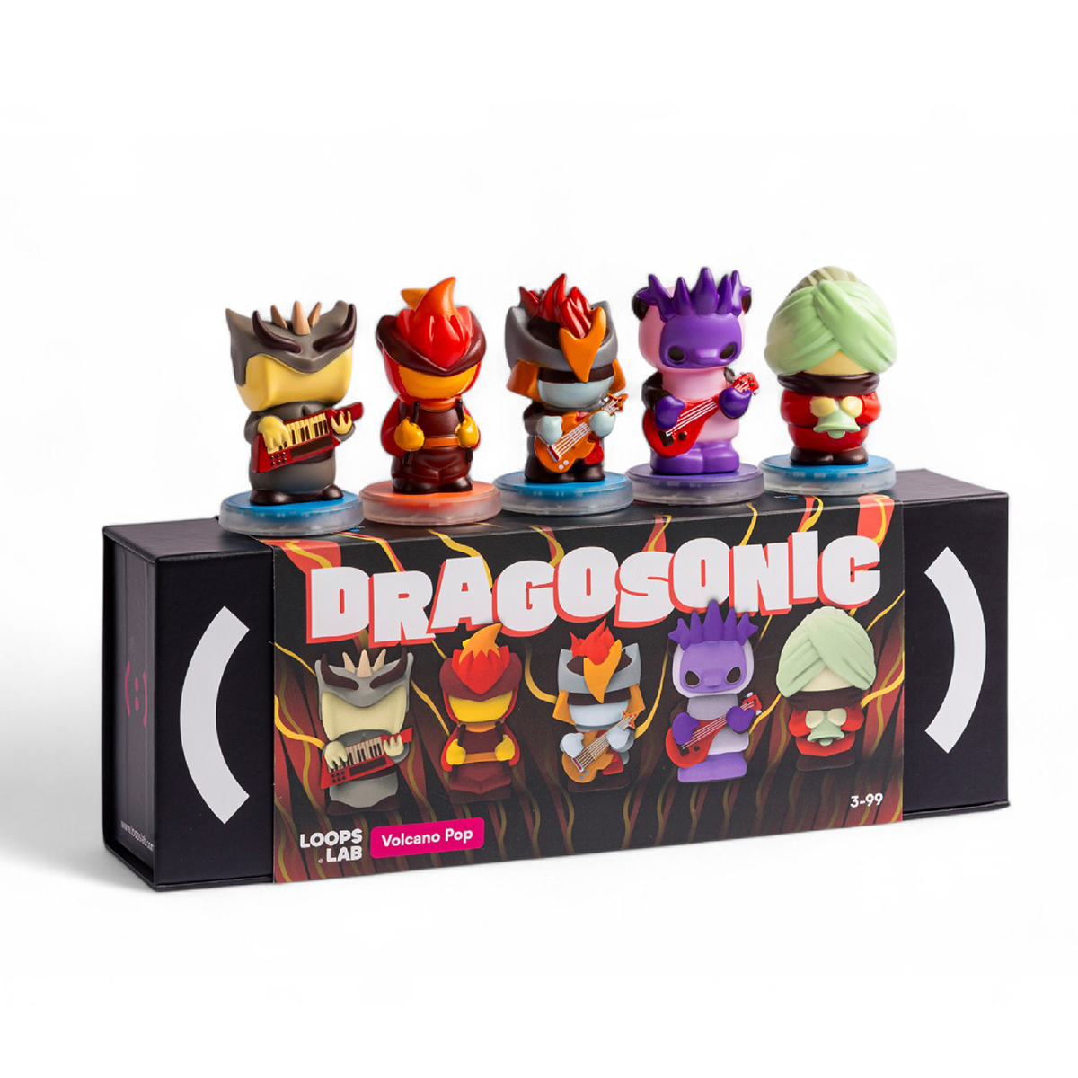 Loops Lab Dragosonic: 5 Figurines Volcano Pop Band