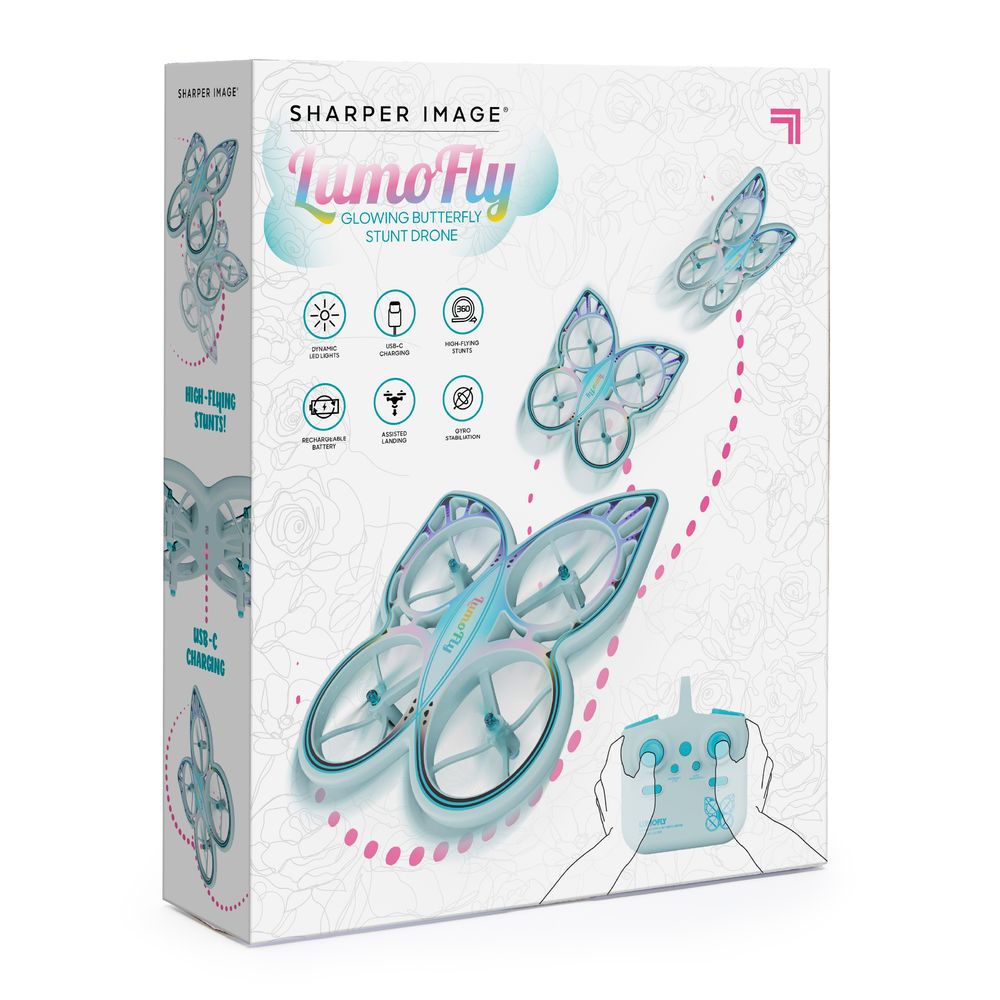 Alternative view of Lumofly Glowing Butterfly Stunt Drone