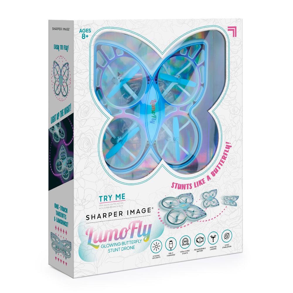 Lumofly Glowing Butterfly Stunt Drone - Image 3