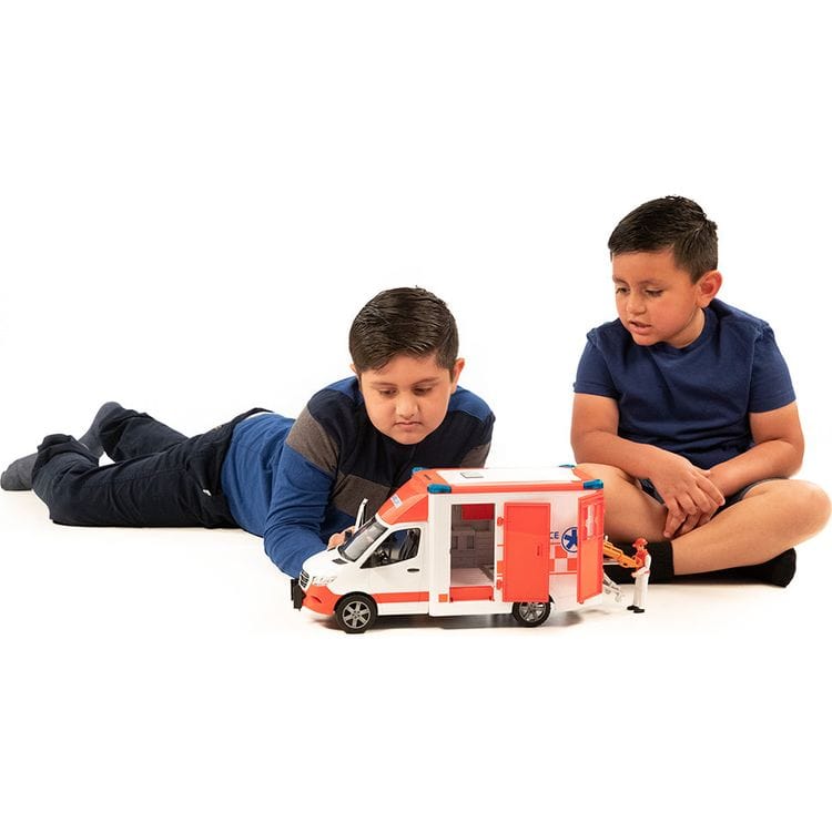 Alternative view of MB Sprinter Ambulance with Driver Figurine
