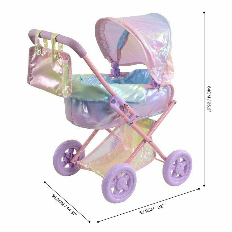 Magical Dreamland Baby Doll Stroller & Carrier Iridescent - Image 5