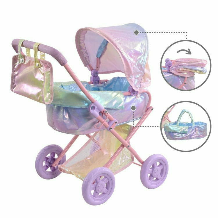 Magical Dreamland Baby Doll Stroller & Carrier Iridescent - Image 6