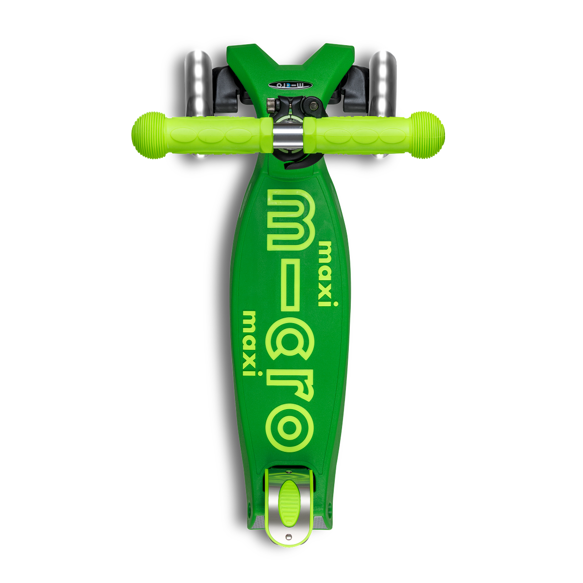 Maxi Deluxe Foldable LED Neon Scooter - Parrot Green - Image 6