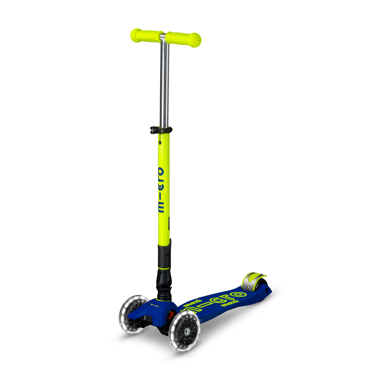 Maxi Deluxe Foldable LED Scooter - Neon Canary Yellow