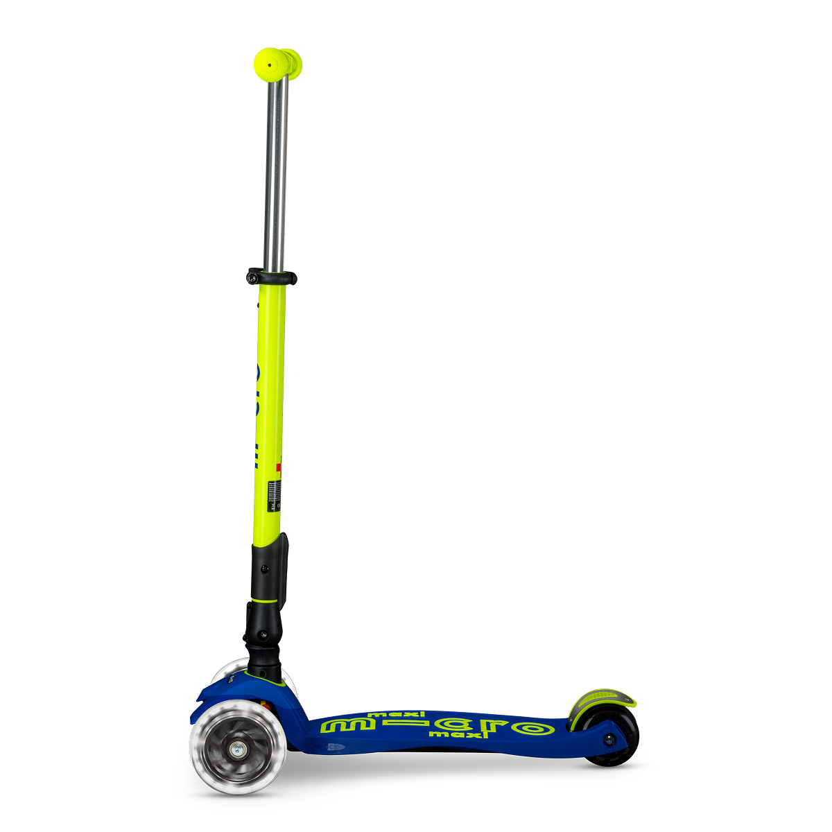 Maxi Deluxe Foldable LED Scooter - Neon Canary Yellow - Image 4