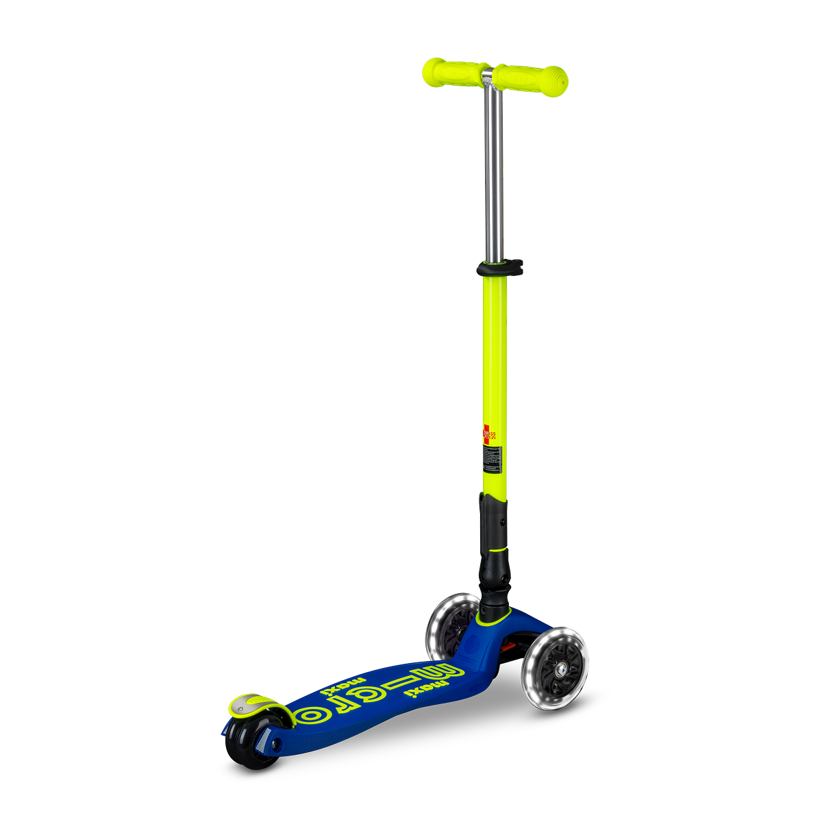Maxi Deluxe Foldable LED Scooter - Neon Canary Yellow - Image 5