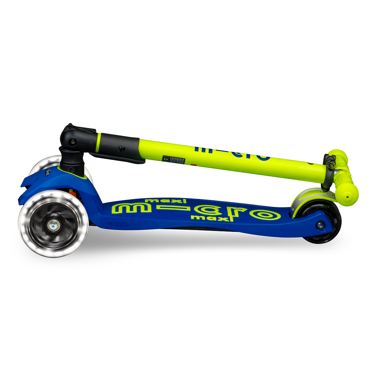 Maxi Deluxe Foldable LED Scooter - Neon Canary Yellow - Image 6
