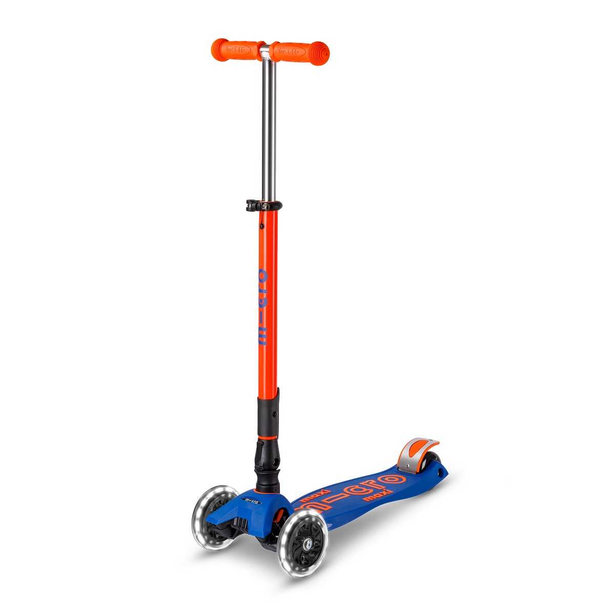 Maxi Deluxe Foldable Neon LED Scooter - Blaze Orange