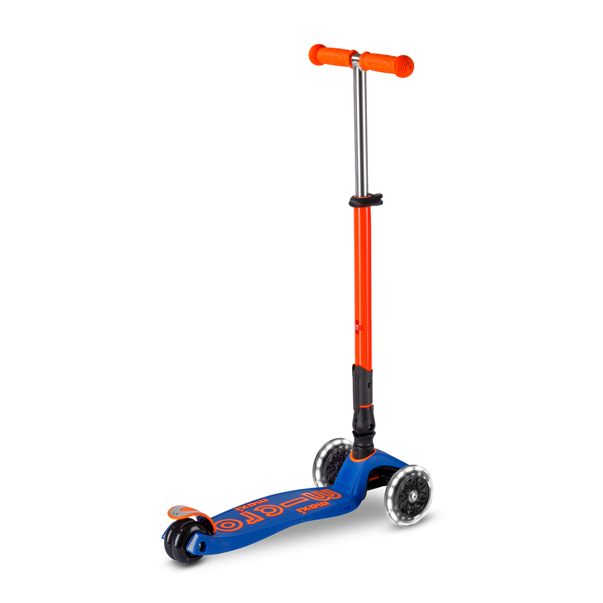 Maxi Deluxe Foldable Neon LED Scooter - Blaze Orange - Image 3