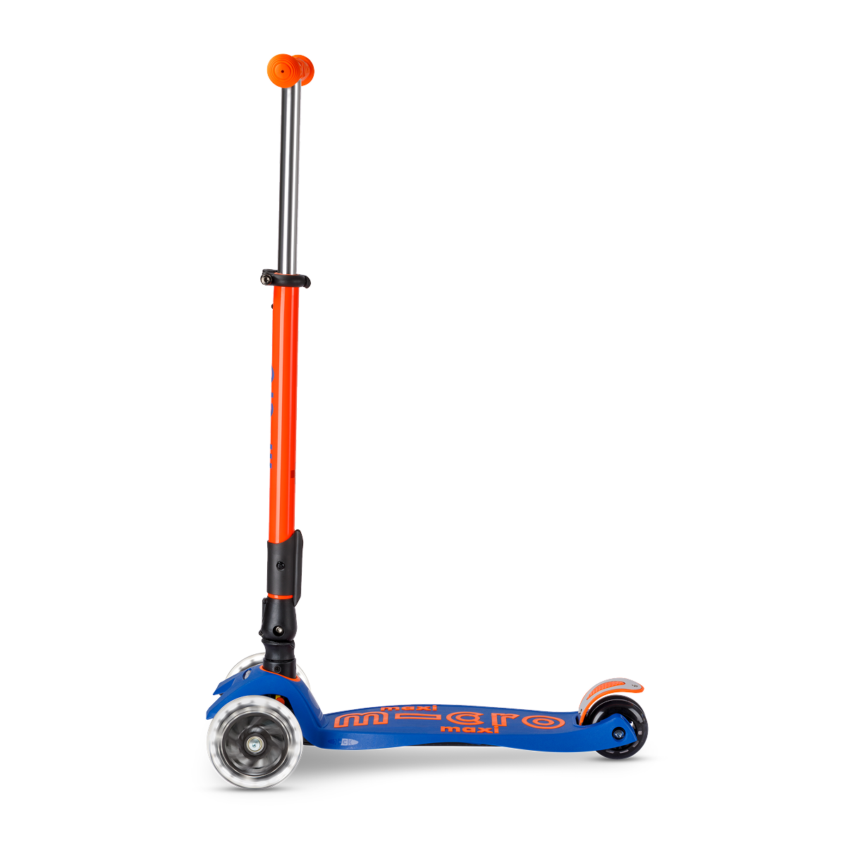 Maxi Deluxe Foldable Neon LED Scooter - Blaze Orange - Image 4