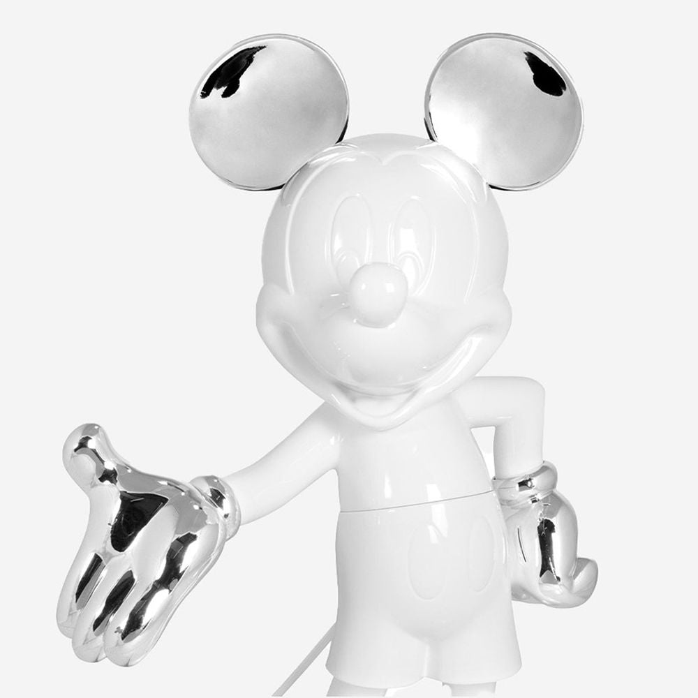 Mickey Mouse 12" Welcome Studio Figurine - White & Silver - Image 5