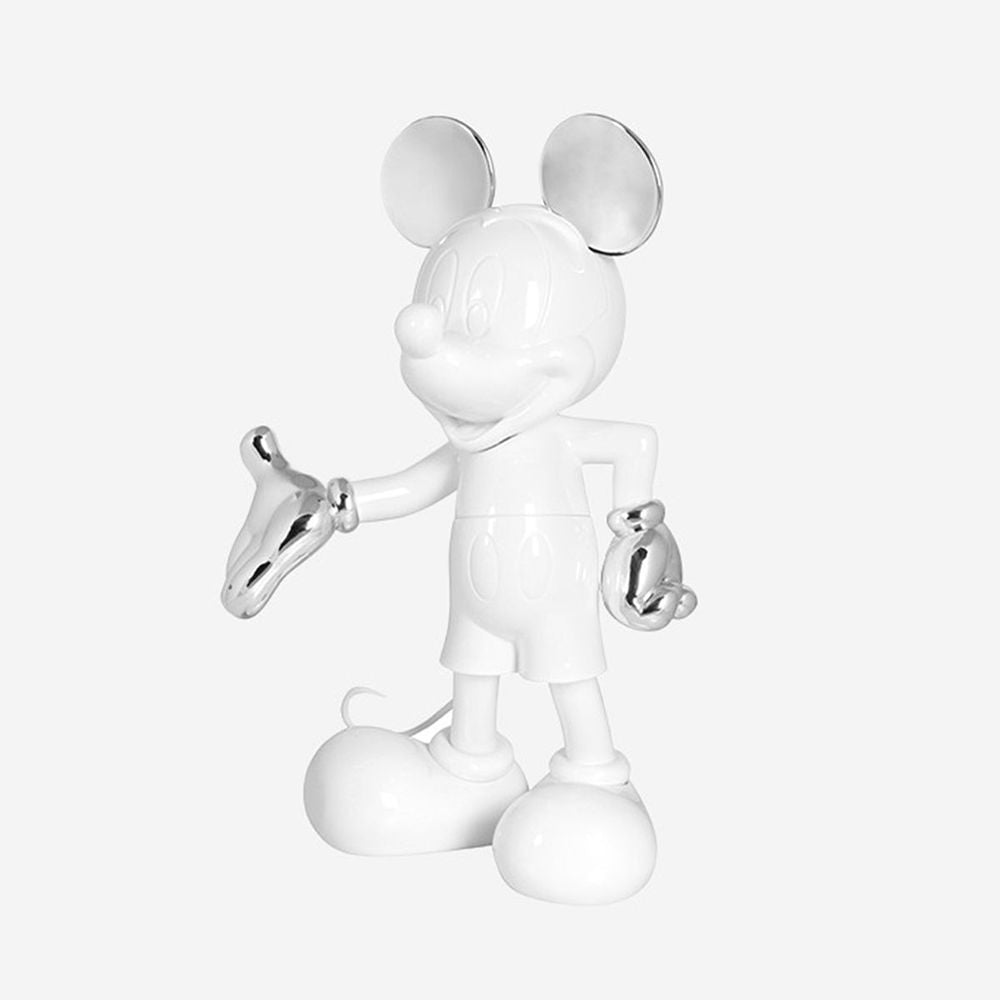 Mickey Mouse 12" Welcome Studio Figurine - White & Silver - Image 6