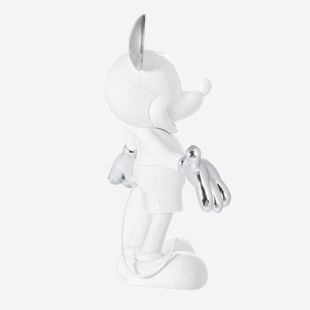 Mickey Mouse 12" Welcome Studio Figurine - White & Silver - Image 7