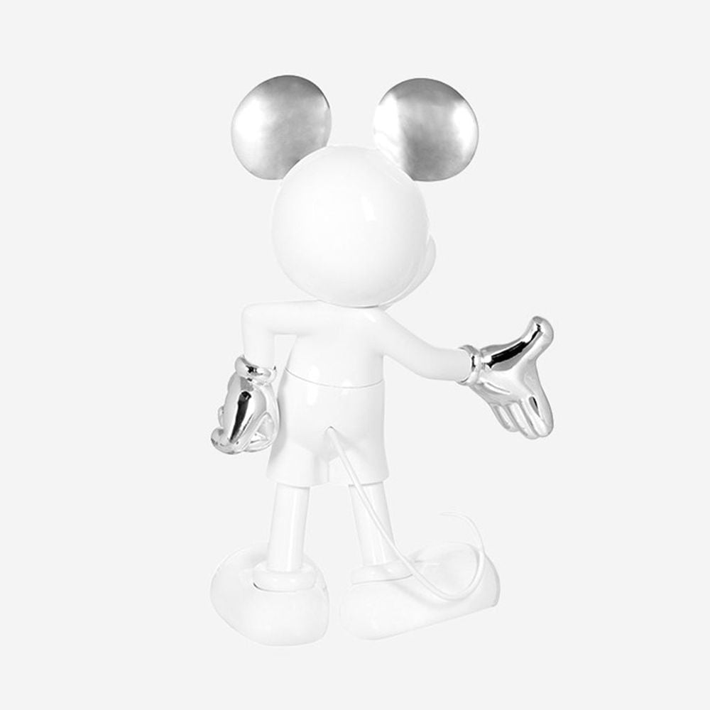 Mickey Mouse 12" Welcome Studio Figurine - White & Silver - Image 8