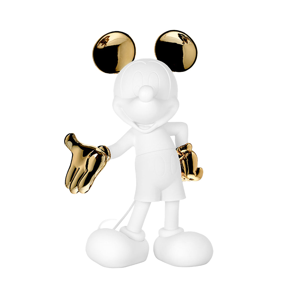 Mickey Mouse Figure White & Gold - 23.6"
