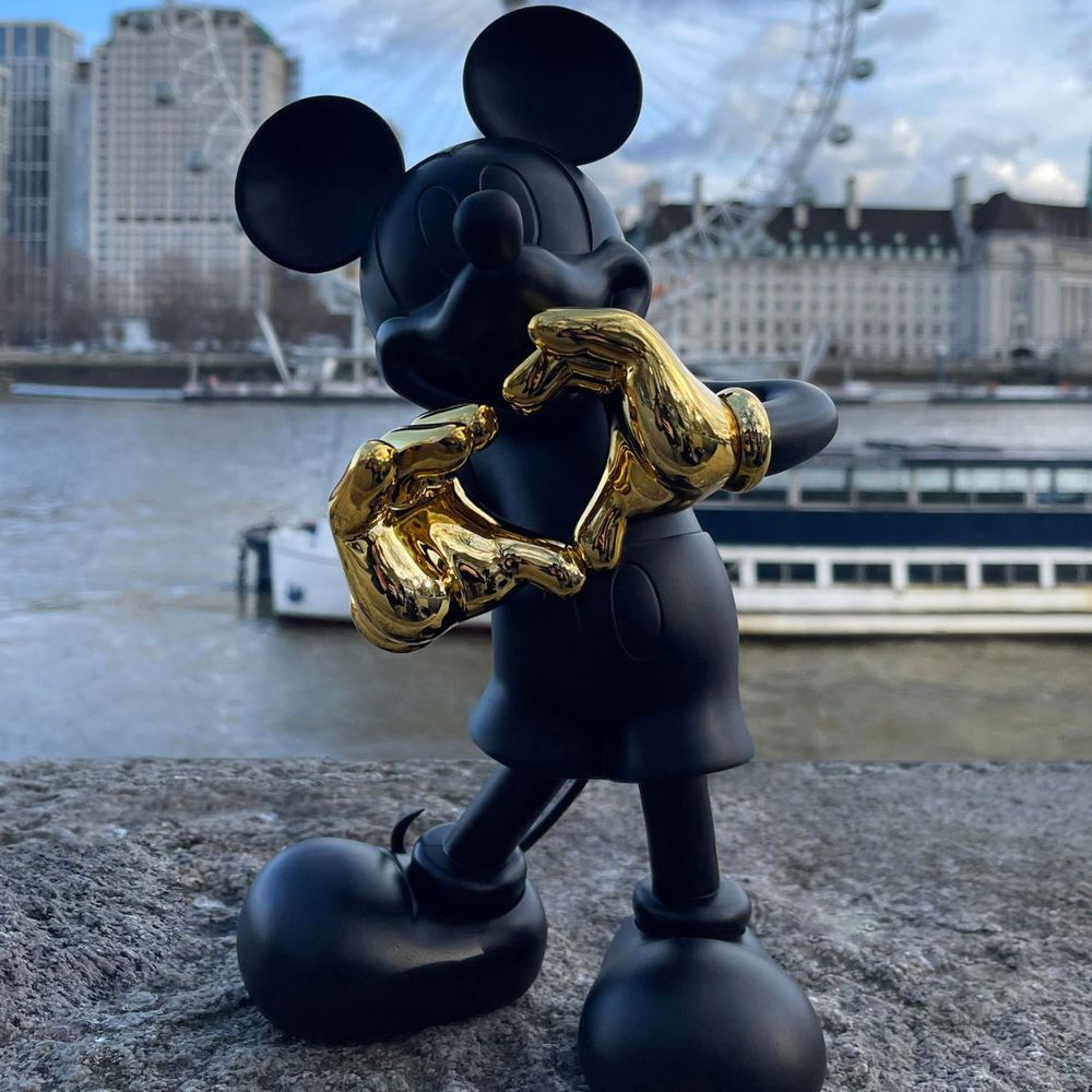 Alternative view of Mickey Mouse With Love 12" Kelly Hoppen Figurine - Black & Gold