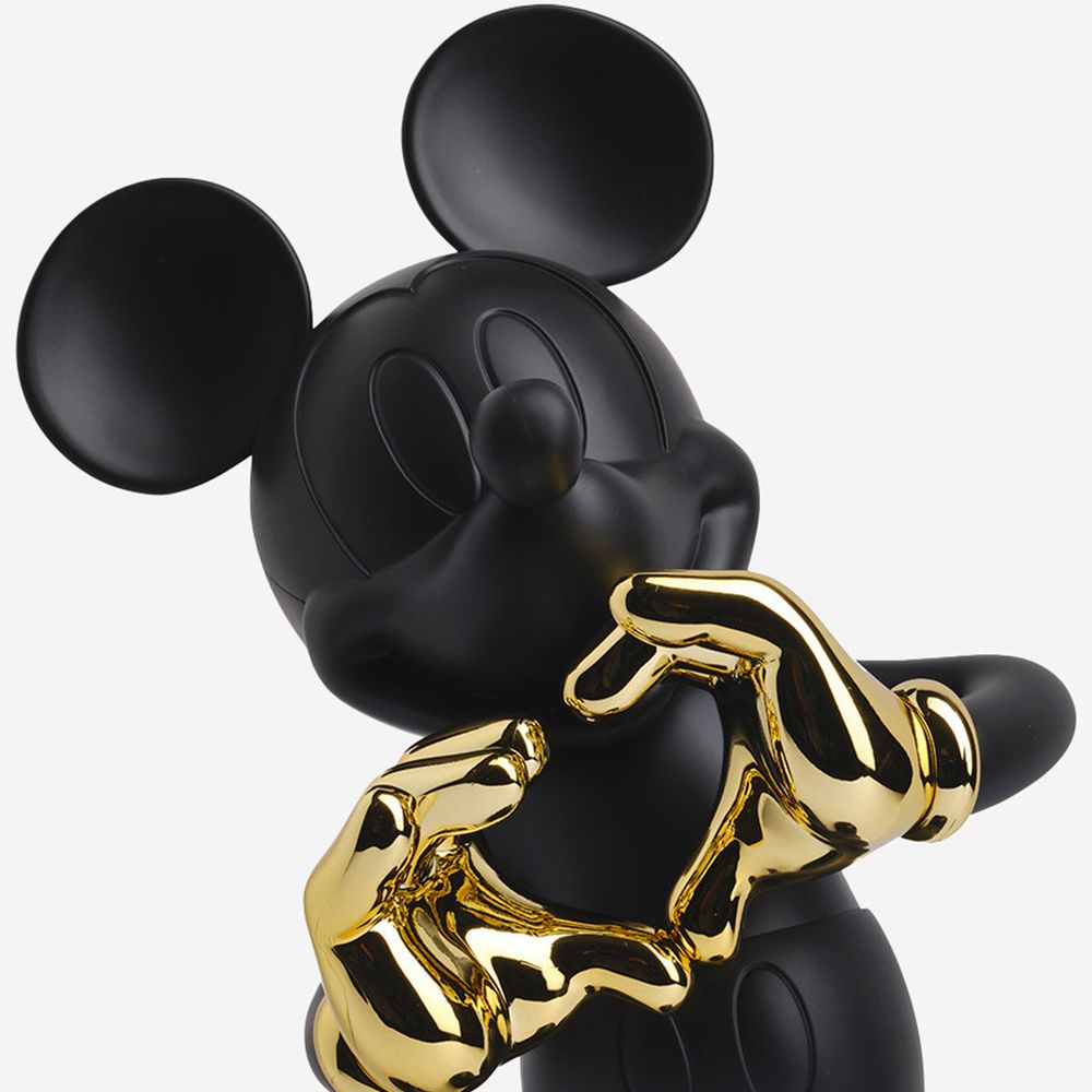 Mickey Mouse With Love 12" Kelly Hoppen Figurine - Black & Gold - Image 3