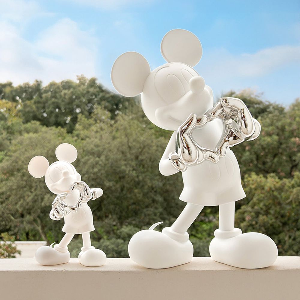 Mickey Mouse With Love 12" Kelly Hoppen Figurine - White & Silver - Image 3
