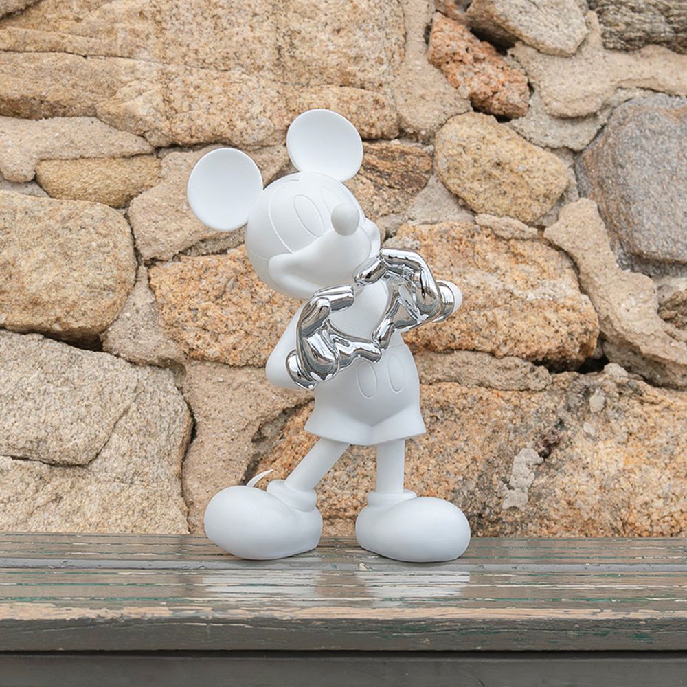 Mickey Mouse With Love 12" Kelly Hoppen Figurine - White & Silver - Image 4