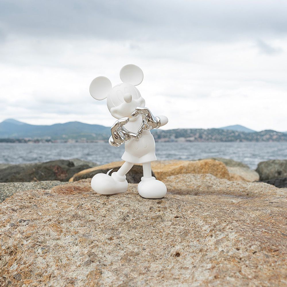 Mickey Mouse With Love 12" Kelly Hoppen Figurine - White & Silver - Image 5