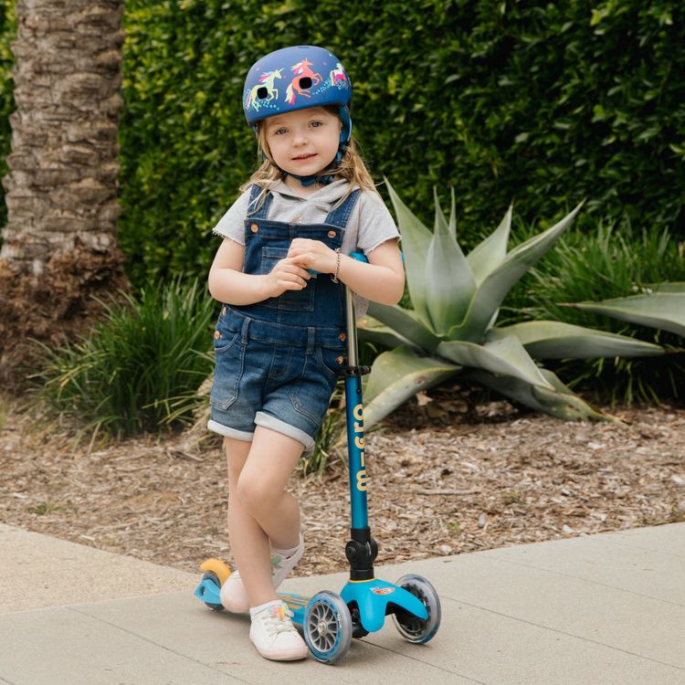 Alternative view of Micro Mini Foldable LED Scooter - Ocean Blue