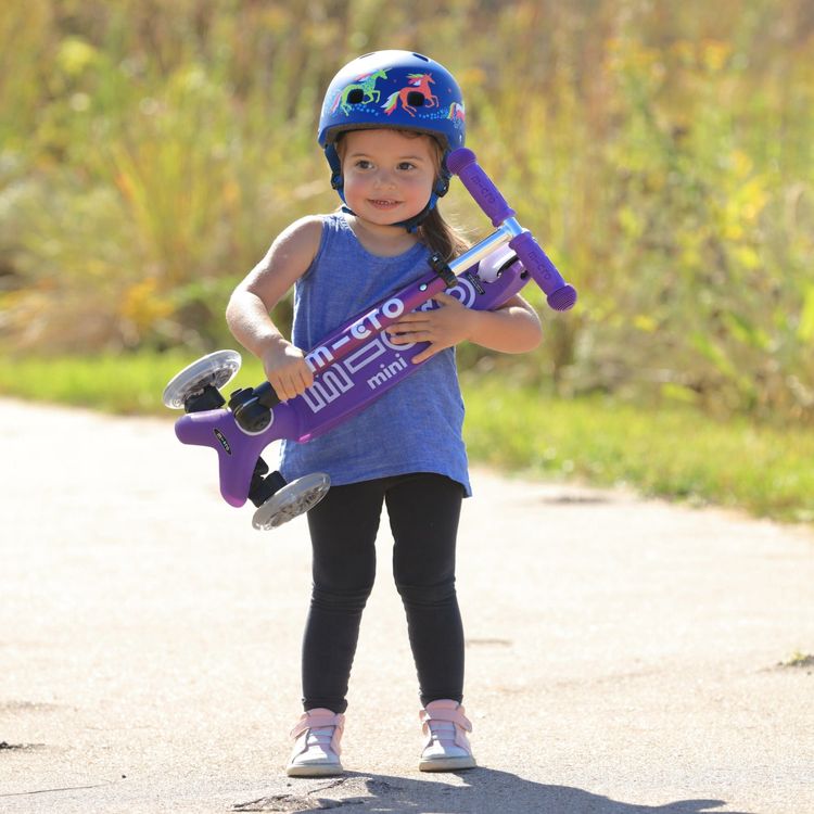 Alternative view of Micro Mini Foldable LED Scooter - Purple