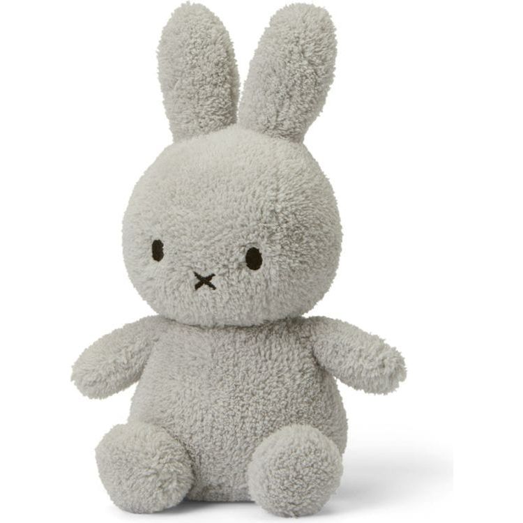 Alternative view of Miffy Sitting Terry Light Grey 9"