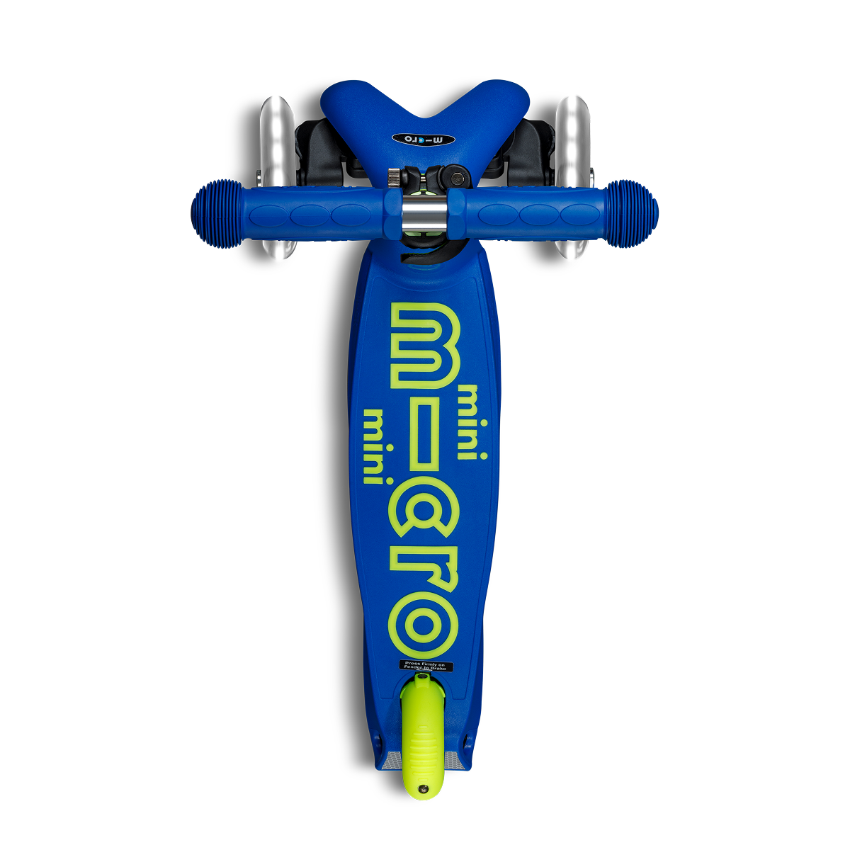Mini Deluxe Foldable LED Scooter - Neon Canary Yellow/Blue - Image 8