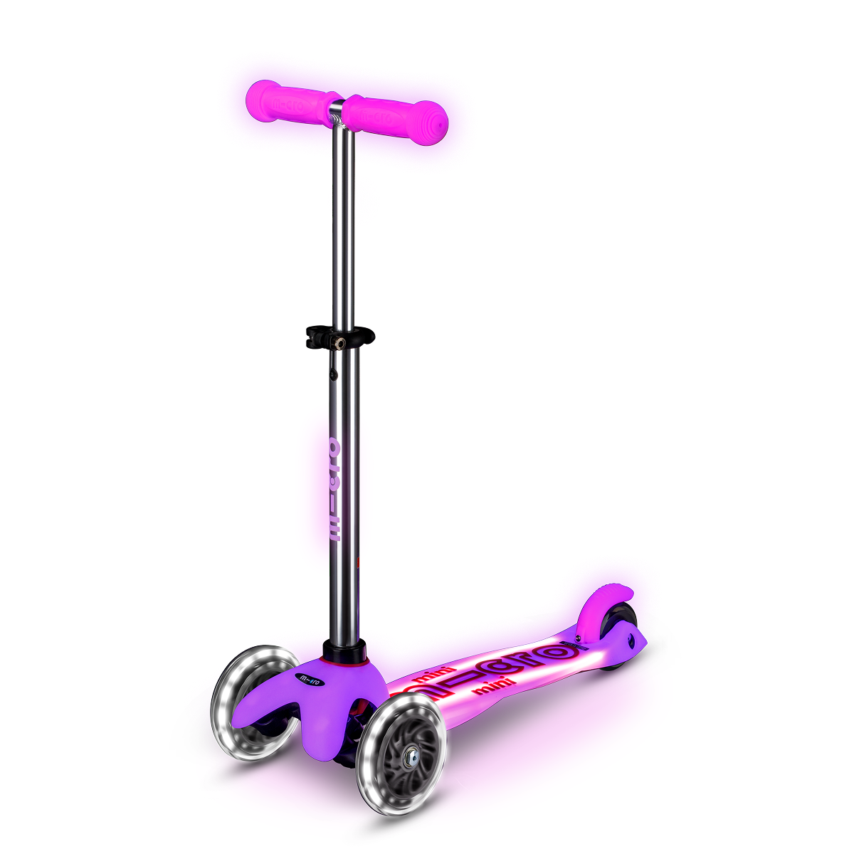 Mini Deluxe Glow LED Plus Scooter - Frosty Pink - Image 3