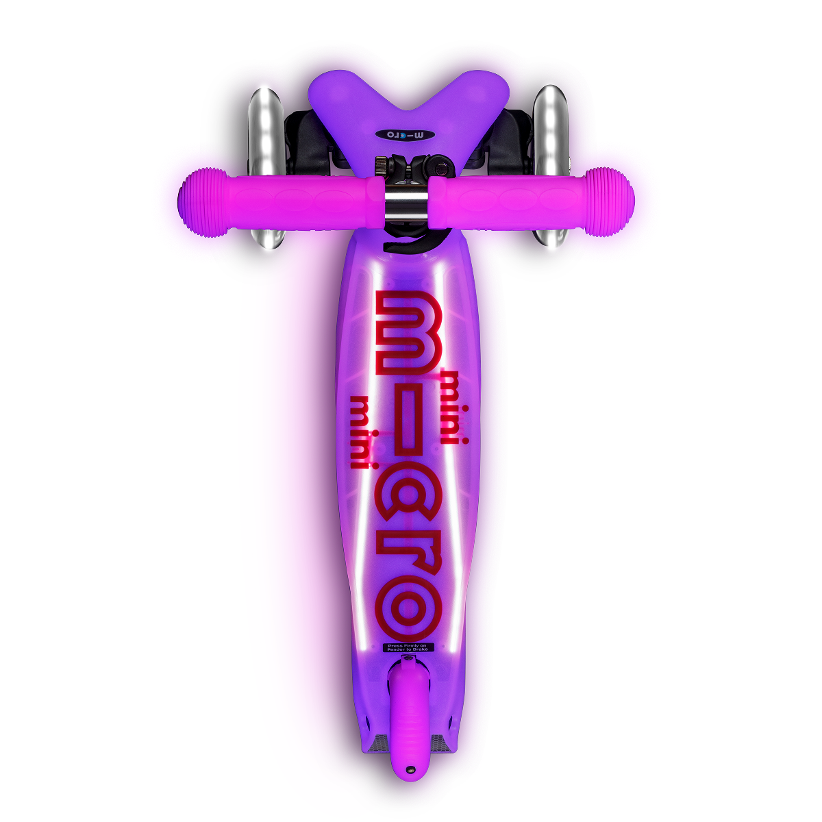 Mini Deluxe Glow LED Plus Scooter - Frosty Pink - Image 5