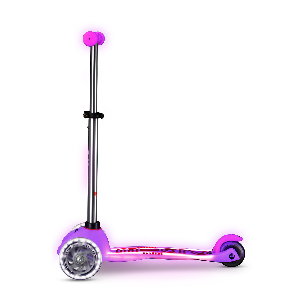 Mini Deluxe Glow LED Plus Scooter - Frosty Pink - Image 6