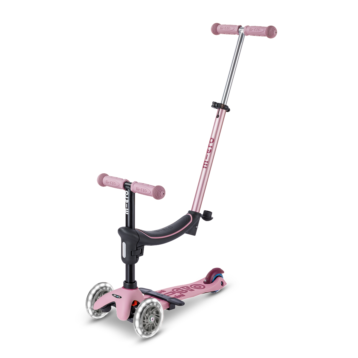 Mini Deluxe Rock & Go LED Scooter - Dusty Rose
