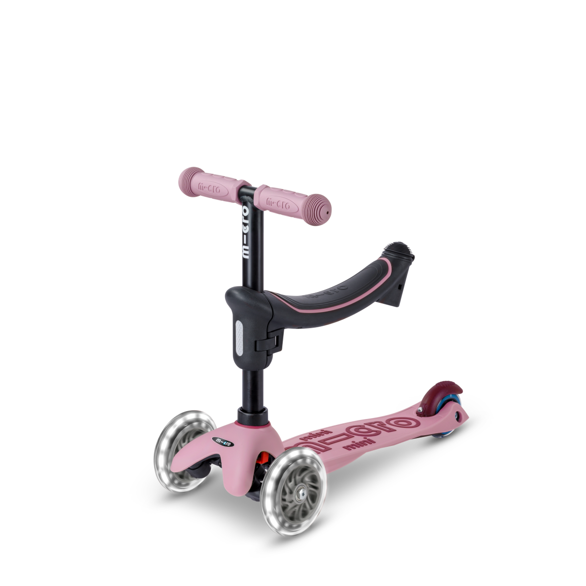 Mini Deluxe Rock & Go LED Scooter - Dusty Rose - Image 5