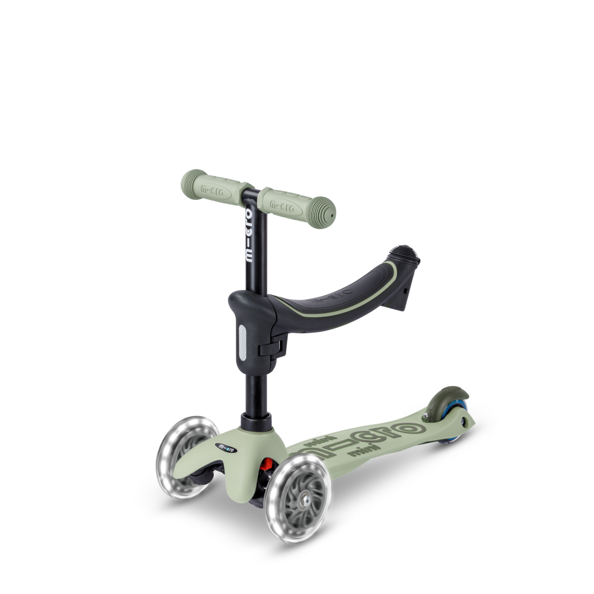 Mini Deluxe Rock & Go LED Scooter - Olive Sage - Image 5