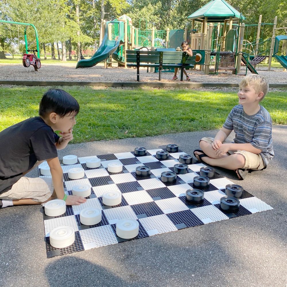 Alternative view of Mini-Giant Checker Pieces