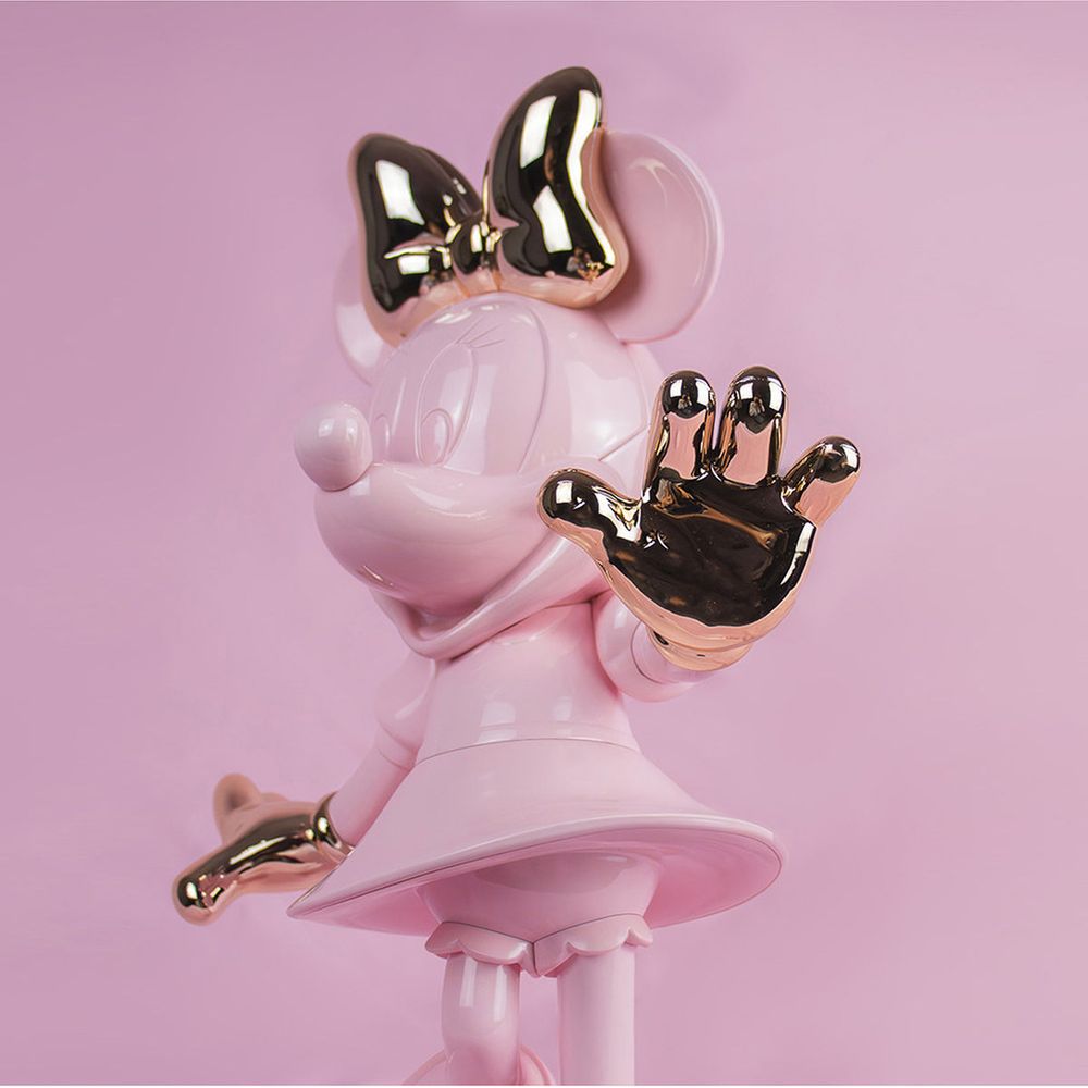 Alternative view of Minnie Mouse 12" Welcome Studio Figurine - Pastel Pink & Rose Gold