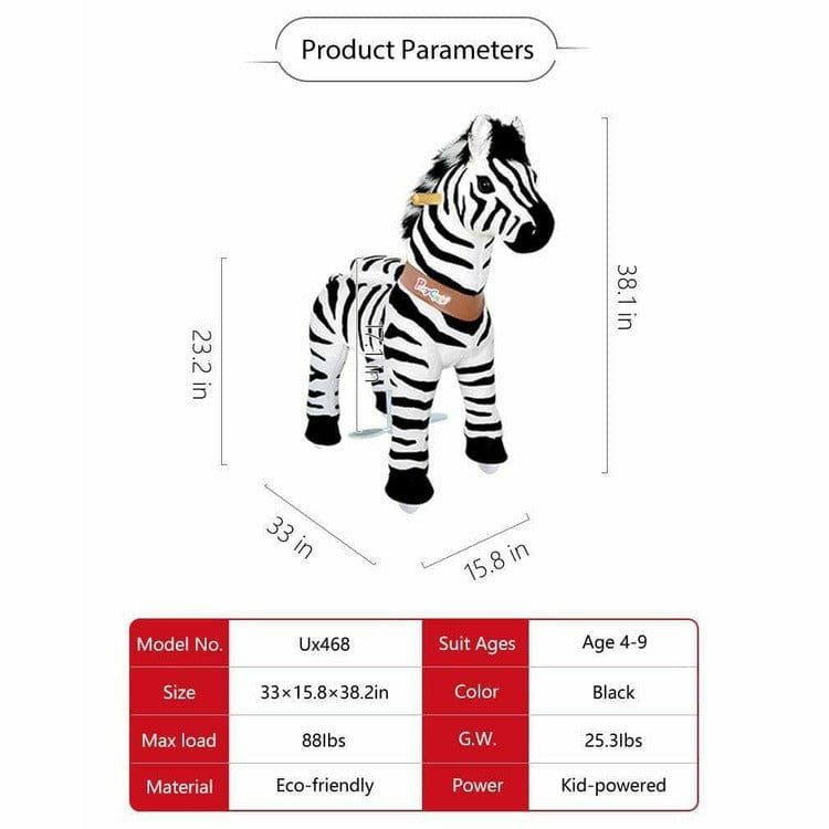 Model U Ride-On Zebra - 4-7 Years - Image 4